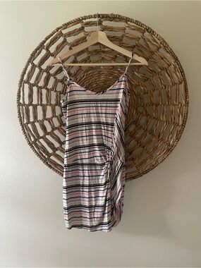 Striped Spaghetti Strap Midi Dress